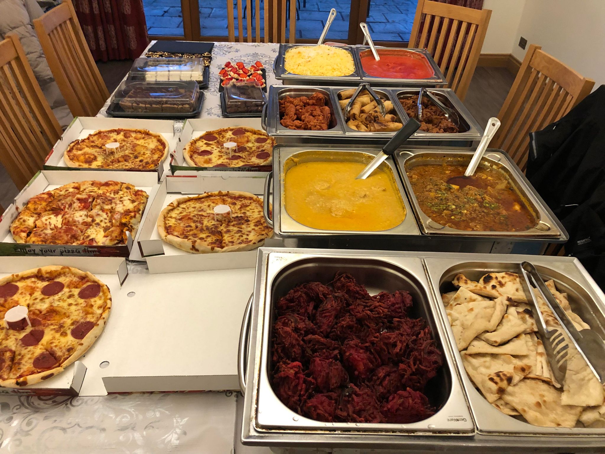 Indian buffet served at Wee Sunnys in Dundee 